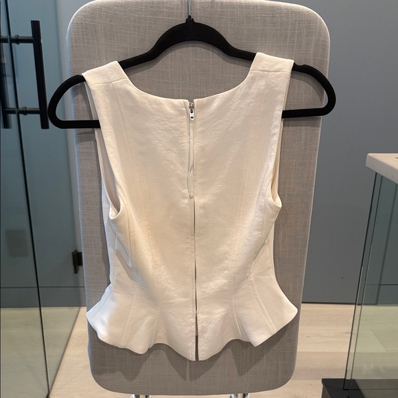 Aritzi Wilfred Japanese Crepe Bustier Top Cream XS - Picture 4 of 4